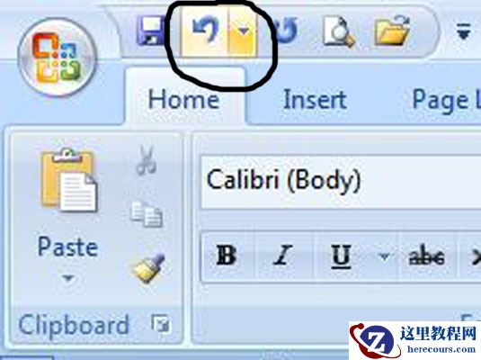 如何在Word 2007中使用撤消和恢复？