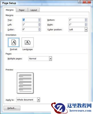 如何在Word 2007的页面中设置对话框选项卡？