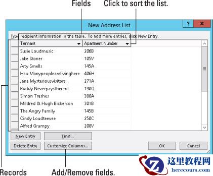 如何在Word 2013中创建收件人列表