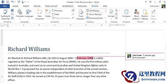 如何查看和删除Word 2013文档中的注释？
