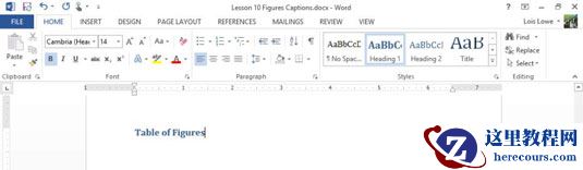 如何在Word 2013文档中创建图形表？