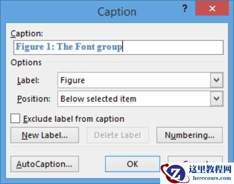 如何在Word 2013中将标题附加到图形？