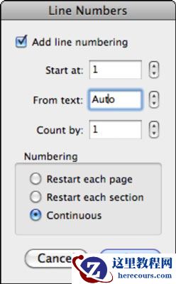 如何在Mac版Word 2011中的自动编号行？