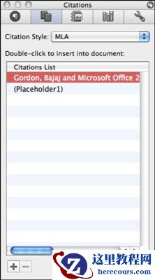 如何在Mac的Word 2011中插入引文？