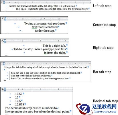 在Mac的Word 2011中设置制表位？