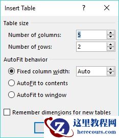 如何使用插入表格对话框在Word 2019中创建表格？