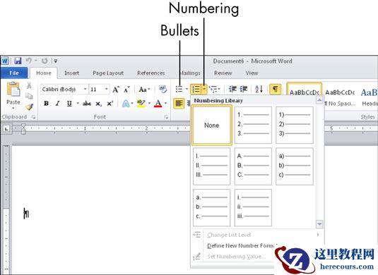 如何在Microsoft Word中创建项目符号和编号列表？