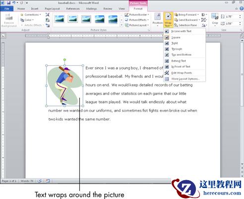 如何在Microsoft Word中换行