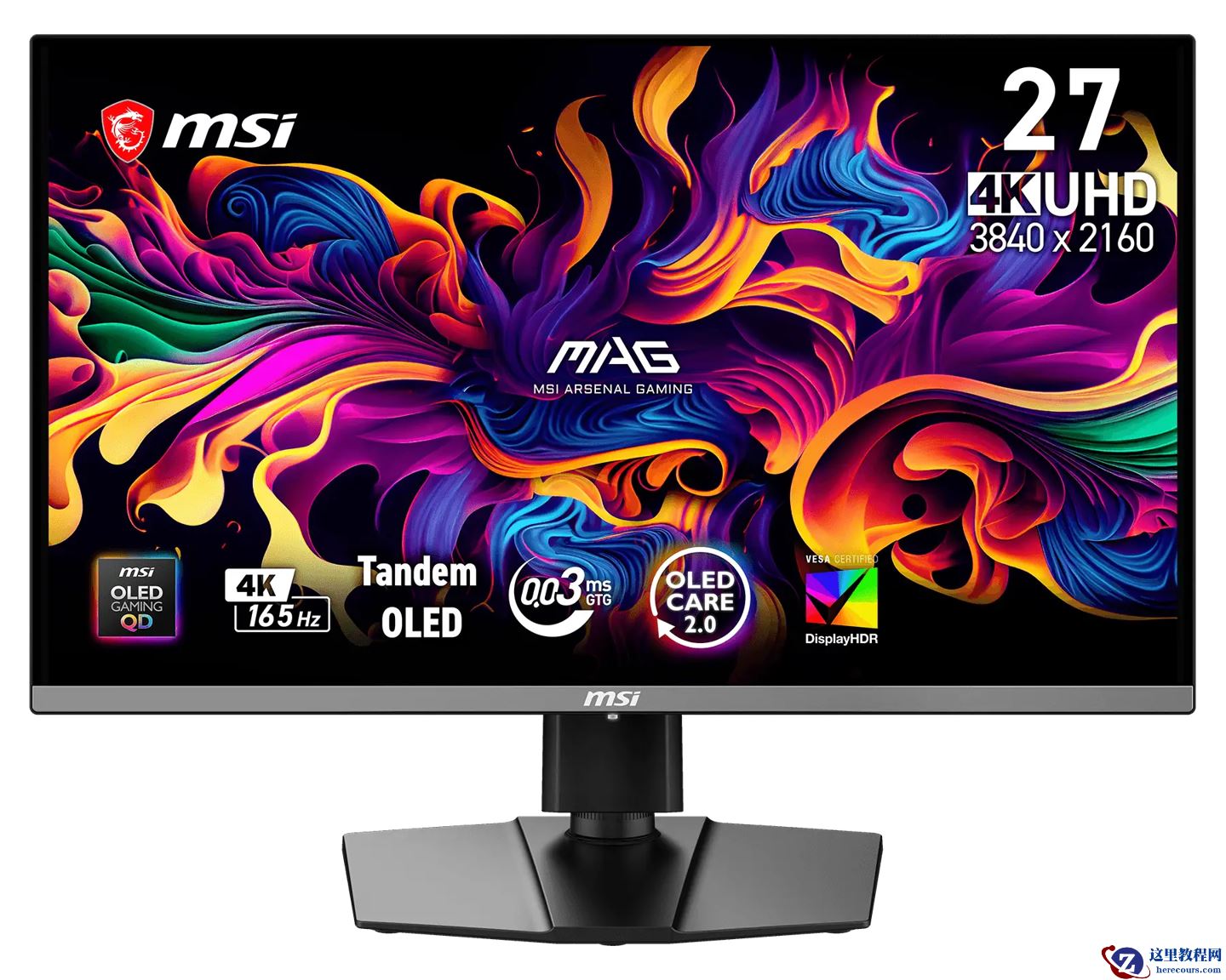 微星推出 MAG 272UP QD-OLED E16 显示器：26.5" UHD 165Hz