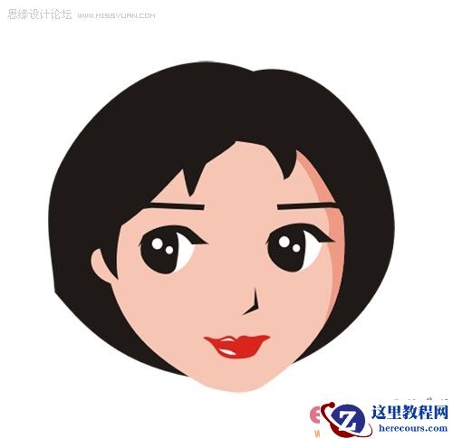 用Coreldraw打造可爱大眼MM头像