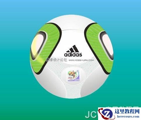 CorelDRAW鼠绘教程：画一个南非世界杯足球