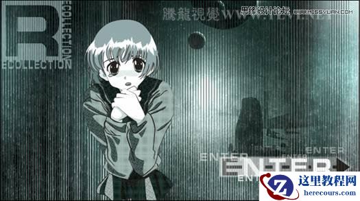 CorelDRAW绘制单色风格的恐怖场景教程