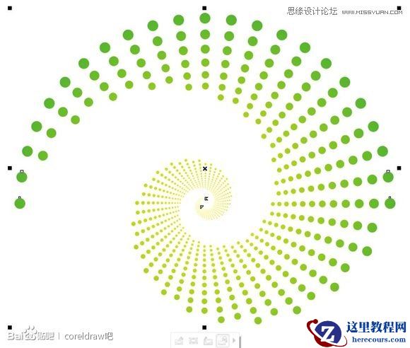 CorelDraw制作漂亮圆点螺旋状效果