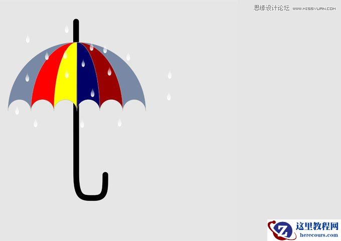 CorelDraw制作漂亮的小雨伞教程