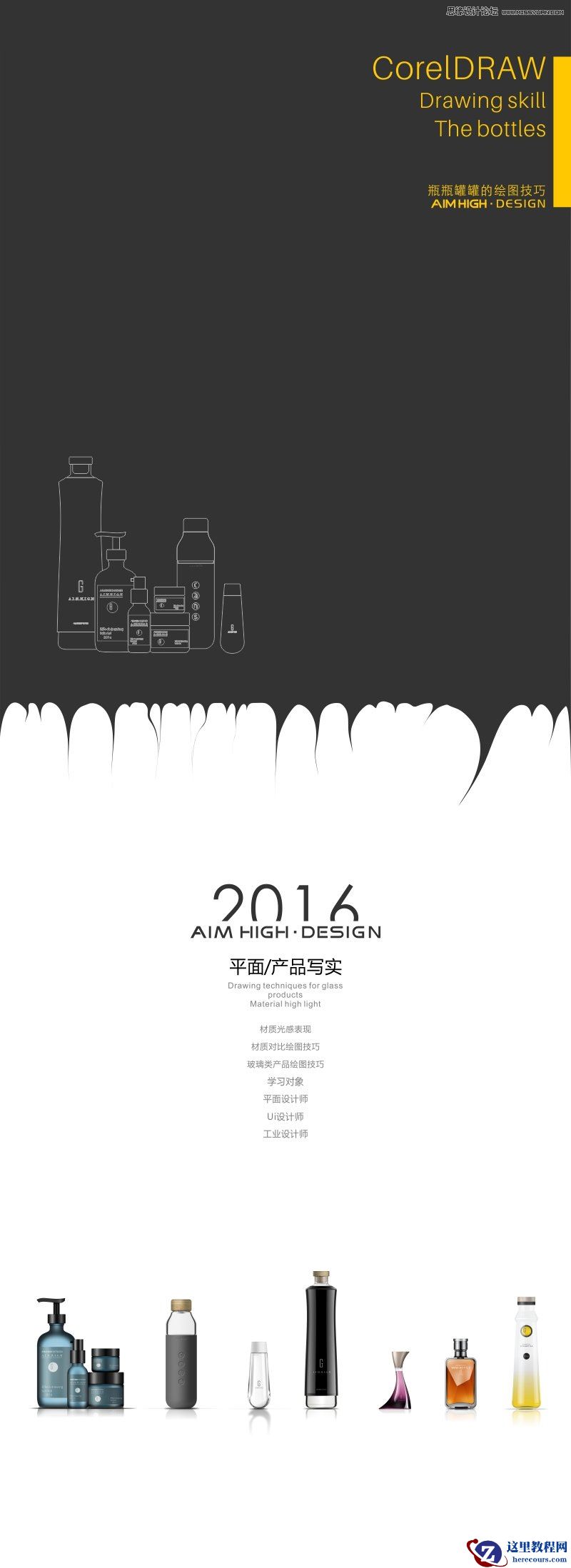 CorelDRAW简单介绍化妆品瓶子的绘制方法