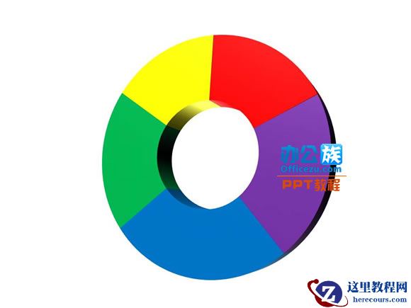 利用PowerPoint2010一分钟搞定三维环状饼图