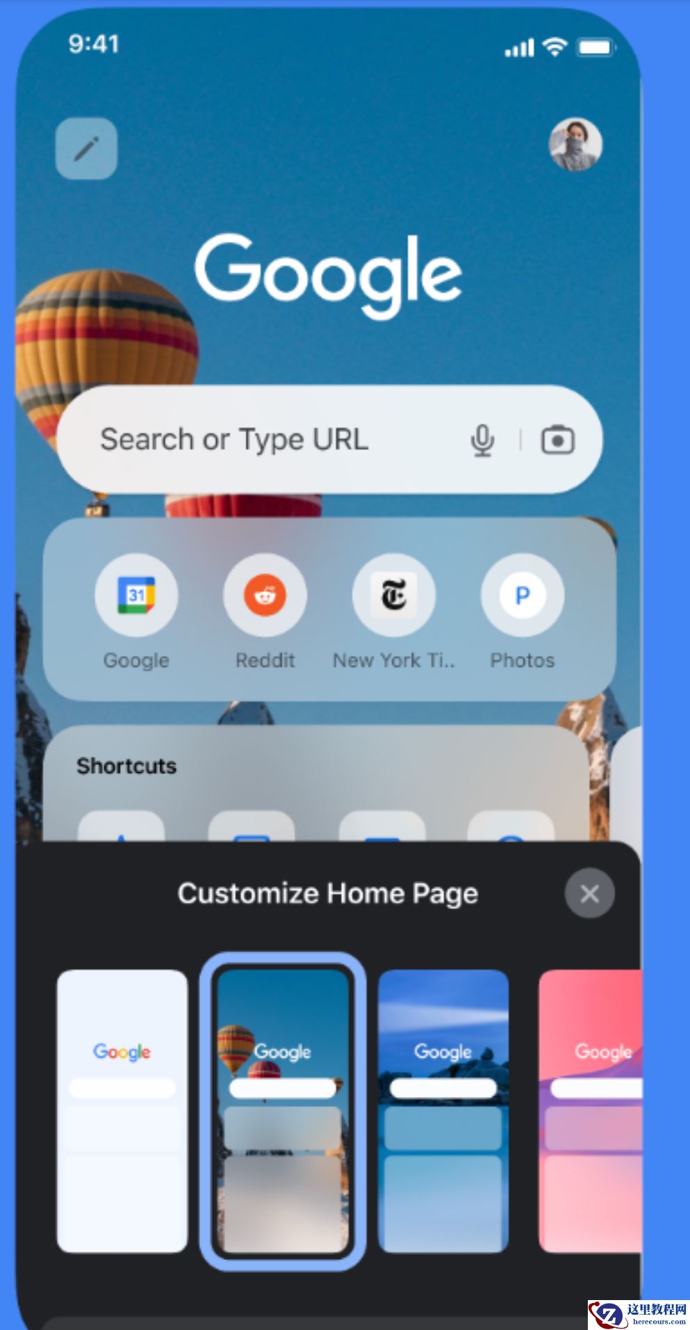 谷歌 Chrome 浏览器 iOS 版将支持自定义新标签页背景，个性化体验升级