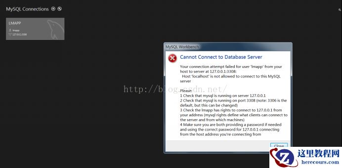 mysql进阶(十七)Cannot Connect to Database Server