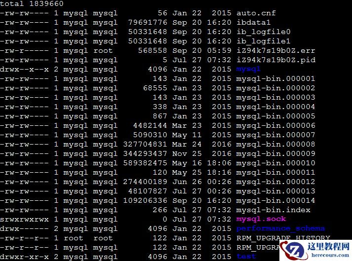 MySQL找回用户数据的实例详解