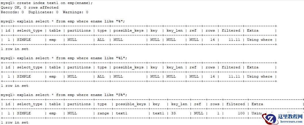 mysql索引失效的情况有哪些