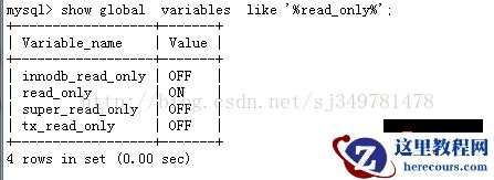 mysql数据库怎么设为只读