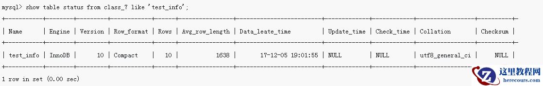 mysql怎么查询表的字符集编码
