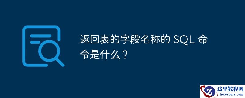返回表的字段名称的 SQL 命令是什么？