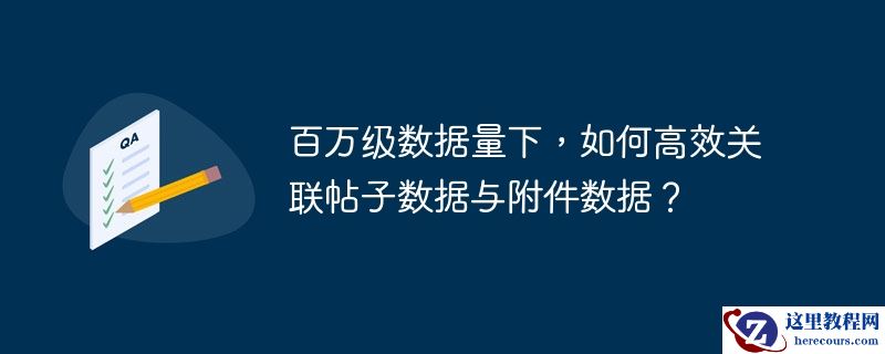 百万级数据量下，如何高效关联帖子数据与附件数据？