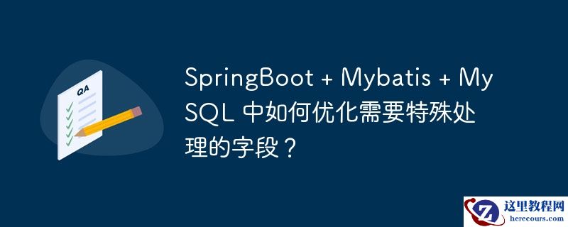 SpringBoot + Mybatis + MySQL 中如何优化需要特殊处理的字段？