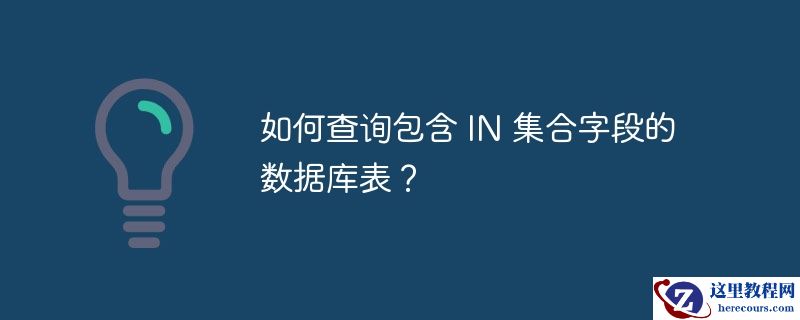 如何查询包含 IN 集合字段的数据库表？