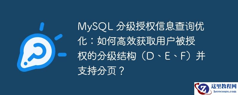 MySQL 分级授权信息查询优化：如何高效获取用户被授权的分级结构（D、E、F）并支持分页？