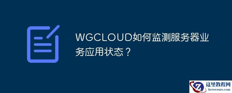 WGCLOUD如何监测服务器业务应用状态？