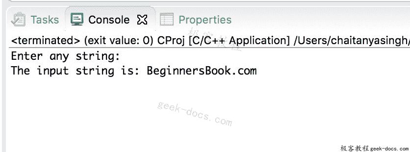 C 程序 使用指针打印字符串