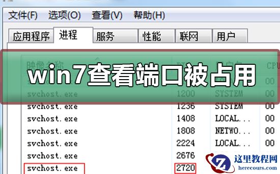 win7如何查看端口被谁占用？win7查看端口被谁占用的教程