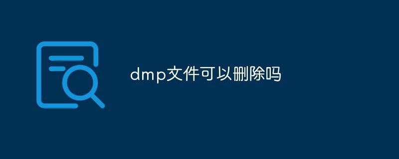 dmp文件可以删除吗? 电脑dmp文件打开与删除方法