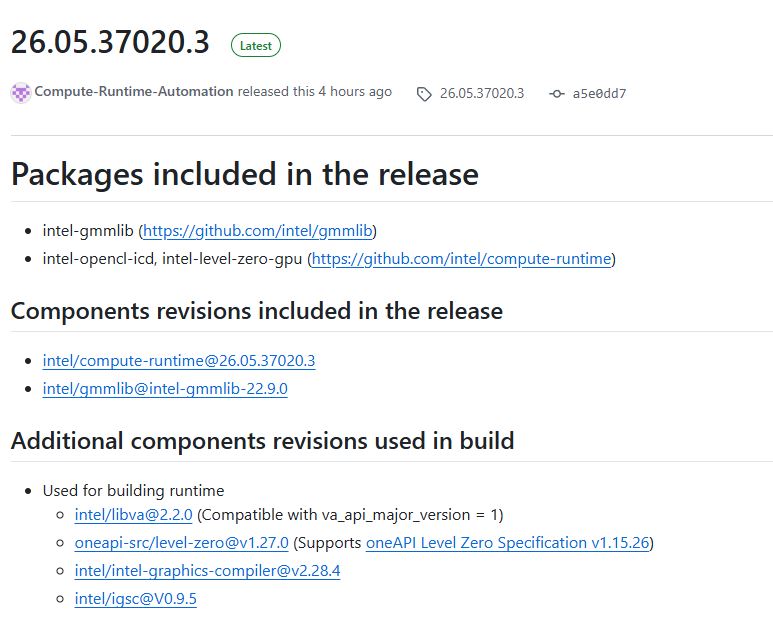 英特尔计算运行时 26.05 发布：支持 Nova Lake 与 Crescent Island 加速卡，将更多 SYCL 代码上报至 LLVM