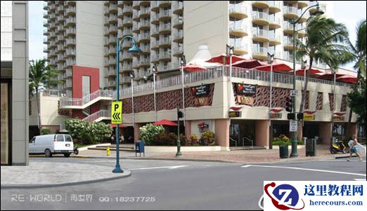 Photoshop把建筑照片处理成绝美的夜景图片调色教程