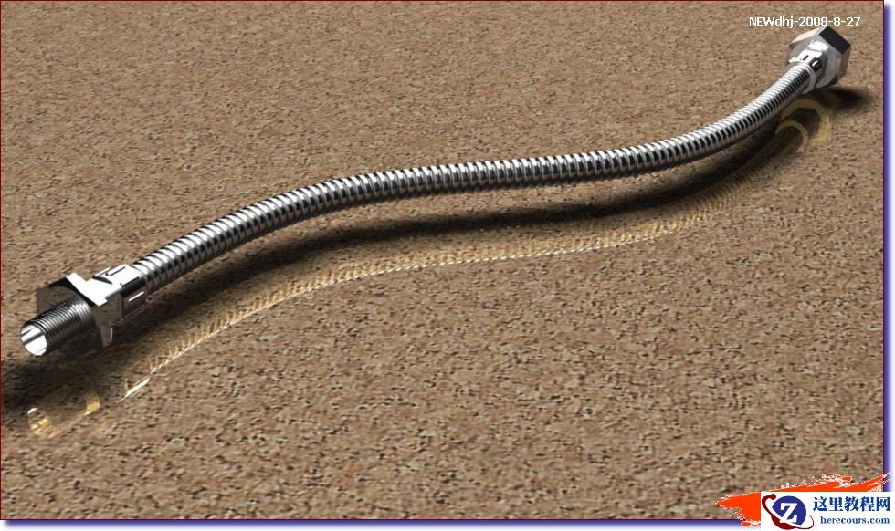 AutoCAD教程：打造逼真金属软管全过程