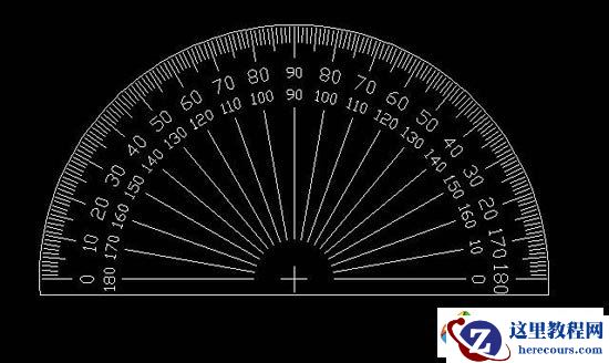 用AutoCAD制作一个量角器的教程