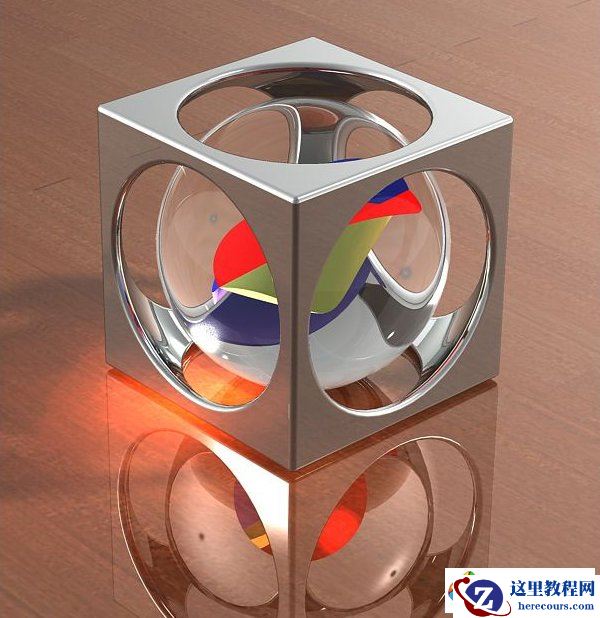 AutoCAD不锈钢、玻璃、倒影渲染技巧