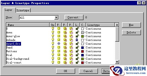 Autocad中如何打印层的列表