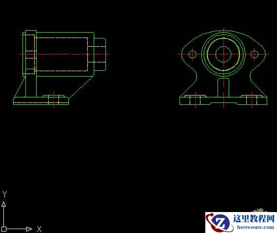 AutoCAD由两个视图补画第三视图的小技巧