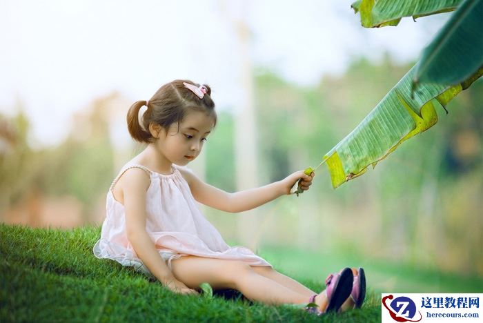 Photoshop制作小清新黄绿色的女孩照片调色教程